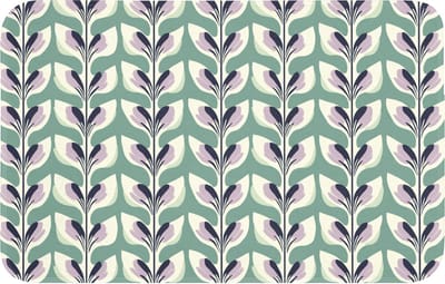 Badmat 80x50 cm - Antislip - Retro - Modern - Groen - Badmatten voor badkamer - Badkamermat - Douchemat - Badkamer mat