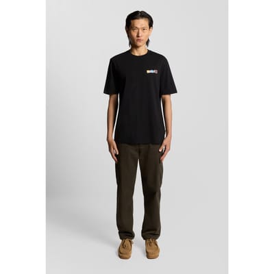 Lyle & Scott Paper Letters Graphic T-shirt Jet Black Taglia: M | T-shirt stampate Outlet | Uomo | Nero
