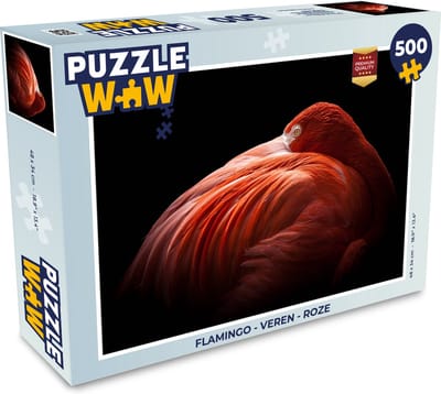 Puzzel Flamingo - Veren - Roze - Legpuzzel - Puzzel 500 stukjes