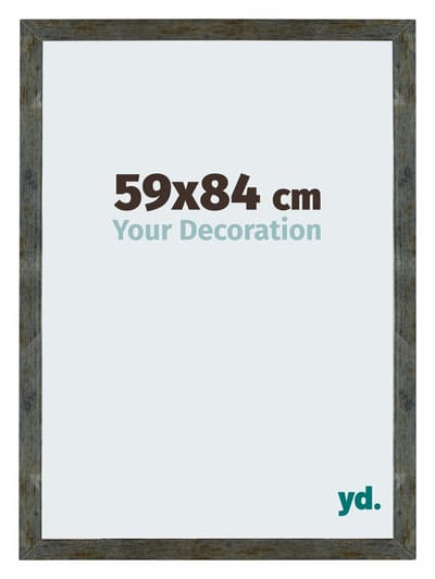 Your Decoration - Puzzellijst 59x84 cm - Blauw Goud Gemeleerd - Puzzellijst 1500-2000 stukjes - MDF Fotolijst - Mura