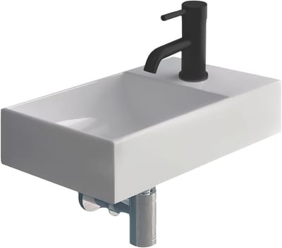 Kleine keramische wastafel voor gastentoilet en badkamer - 45 cm
