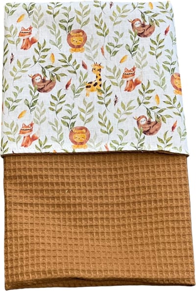Baby deken kinderwagen deken wieg deken camel jungle diertjes 60 x 90 cm