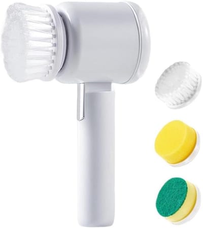 longziming -Elektrische Afwasborstel Oplaadbaar – Automatische Schoonmaakborstel – Waterdicht – Lichtgewicht – Voor Pannen, Borden en Gootsteen – Wit