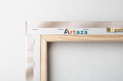 Artaza Canvas Schilderij Drieluik Abstracte Kunst - Witte Strepen op Beige - 120x60 - Foto Op Canvas - Canvas Print
