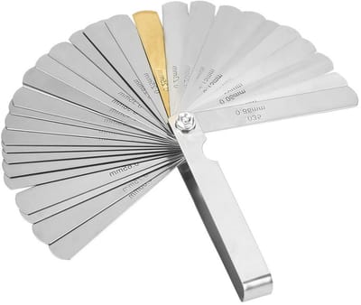 Precisie Meetinstrument met 32 Bladen, RVS, voor Ontwerpers en Ingenieurs, Perfect voor Bougiegaten en Dikte Metingen van 0.05-0.9mm