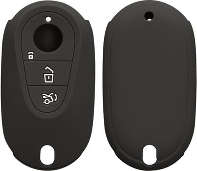 kwmobile autosleutel hoesje geschikt voor Mercedes Benz 3-knops autosleutel smart hoes - TPU autosleutel behuizing - Beschermende auto sleutel case - Sleuteletui in mat zwart