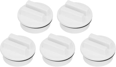 Dailygoody - Winterstopper - 5 Stuks - Overwinteringsstop - Wit - Filter Afvoerschroef - Geschikt voor Zwembaden - 50 mm Oren
