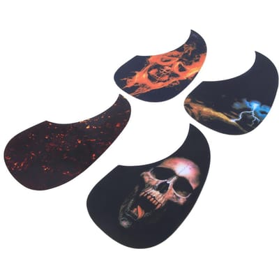 4 stuks akoestische gitaar slagplaat PVC beschermende plectrumbeschermer muziekinstrument accessoires brown