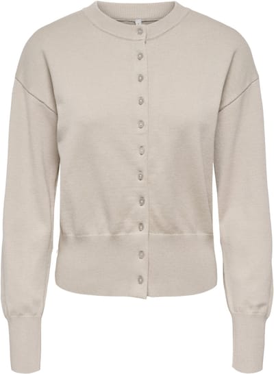 Only Vest Onlmio Ls O-neck Button Cardiga Knt 15377295 Pumice Stone/dtm Button Dames Maat - XS