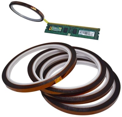 Hittebestendige Tape voor 3D Printers - Polyimide Isolatietape, 33m Lengte, Perfect voor Maskeren en Elektronische Toepassingen