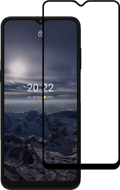 Smartphonica Screenprotector Geschikt voor Nokia G21 - Full Cover Tempered Glass - Gehard glas Geschikt voor Nokia G21 geschikt voor Nokia G21