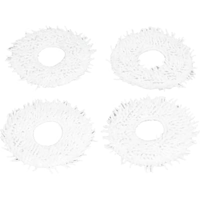 4 Stuks Veegmachine Vervangende Dweil Doek Schoonmaak Dweil Pad Non-woven Doek voor N9+ Veegmachine Robot white