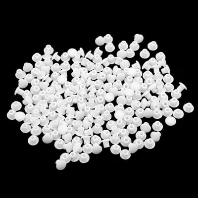 Pack van 200 Witte Plastic Gatenbedekkingen - Diameter 5 mm voor het Boren in Meubels - Herbruikbaar - Rond - 200 Stuks