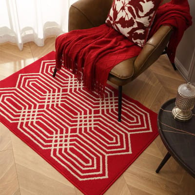 Tapis de sol pour porte d'entrée Tapis rouge pour entrée Tapis de sol pour entrée Tapis de déplacement de porte pour porte d'entrée Paillasson Antidérapant Paillasson ménager 50X80CM red