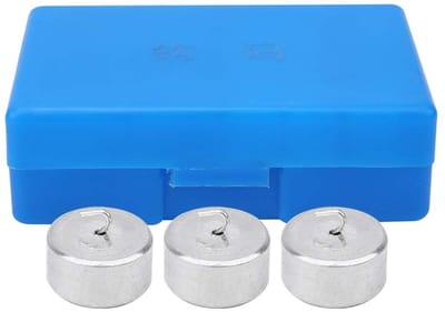 Dailygoods- Kalibratiegewicht 50g - 10 Stuks - Metaal - Geschikt voor Laboratoriumexperimenten - Onderwijs - Robuust Ontwerp - Gewichtset