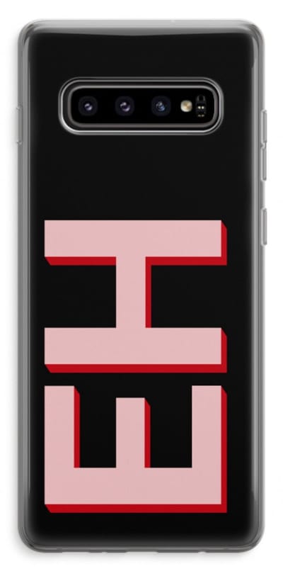 Gepersonaliseerd - Case Company® - Hoesje geschikt voor Samsung Galaxy S10 Plus hoesje - Monogram - Soft Cover Telefoonhoesje - Bescherming aan alle Kanten en Schermrand