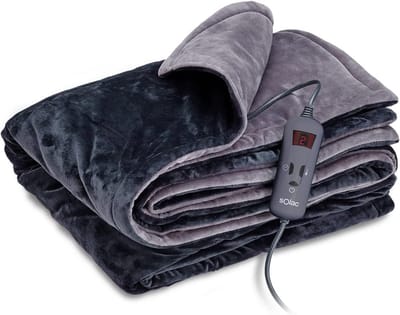Elektrische Deken - Verwarmde Deken - Comfort Verwarmen - 10 Temperatuurstanden - 120x160 cm - Grijs