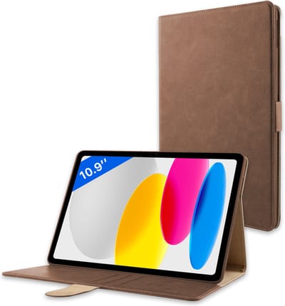 Hoesje geschikt voor iPad 2022 10.9 inch 10e generatie Case Hoes Luxe Kunstleer Bookcase Smart Cover