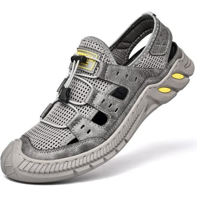 Zomer Mesh Sandalen Heren Nieuwe Trendy Pump Strand Schoenen Heren Authentiek Leer Uitgehold Sport Casual Schoenen 45