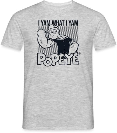 Popeye I Yam What I Yam T-Shirt Heren