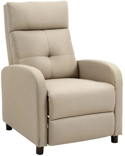 Relaxfauteuil - Relaxzetel - Relaxstoel - Fauteuil - Stoel - Met armleuning - Voor één Persoon - Beige