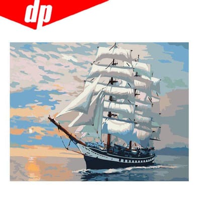 Schilderachtige zee diamant borduurwerk 5D DIY diamant schilderij kruissteek foto volledige ronde diamant 20X30 white