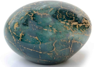 Loranto - Urnen - Mini Urnen - Steen Groen/Goud - Kleine Urn - Glasurn