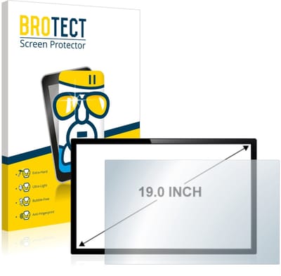 BROTECT - Screenprotector voor Touch-Panel PC's met 19 inch Schermen [410.9 mm x 257 mm, 16:10] - Folie Beschermfolie Beschermglas transparant