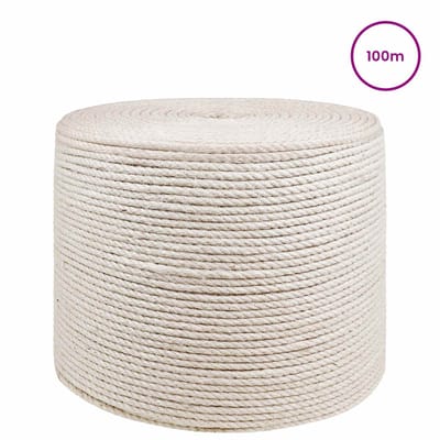 vidaXL - Jutetouw - 2 - st - 2 - mm - Wit - 100% - Tossa - jute