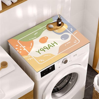 Wasmachine Droger Mat - Apparaat Beschermhoes - Apparaten Beschermen - Antislip Rubberen Basis - 40x50cm - F