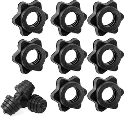 Set van 8 Hex Moeren voor Dumbbells, Plastic Klemmen voor Gewichtheffen en Fitness Training, 25 mm Clips voor Veiligheid en Stabiliteit