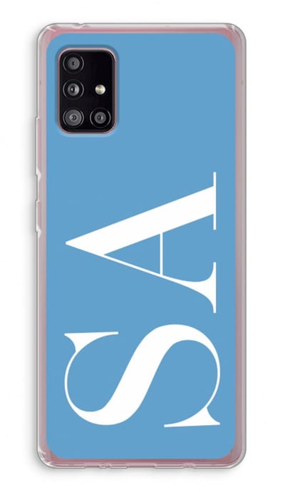 Gepersonaliseerd - Case Company® - Hoesje geschikt voor Samsung Galaxy A51 5G hoesje - Monogram N°2 - Soft Cover Telefoonhoesje - Bescherming aan alle Kanten en Schermrand