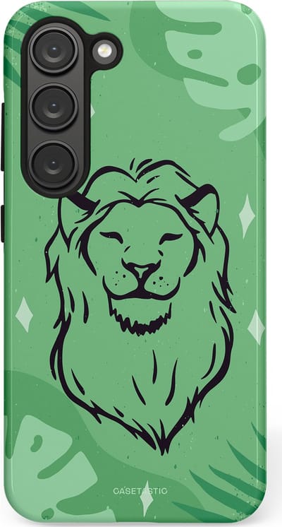 Casetastic hoesje geschikt voor Samsung Galaxy S23 - Dubbellaagse bescherming - Trots in de jungle - Fashion Case - Mintgroen