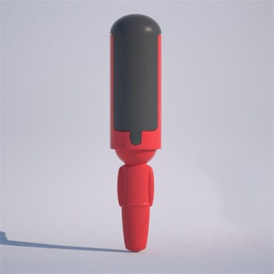 Épilateur pour animaux de compagnie, brosse électrostatique polyvalente pour vêtements, autocollant pour poils de chat et de chien, rouleau autocollant, épilateur de peluches autonettoyant rouge