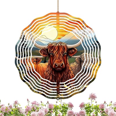 Windspinner Buiten - Tuindecoratie Metaal - Tuin Decoratie - Rustieke Boerderij Stijl - 25 x 25 cm - Enkele Kleur