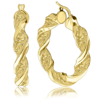 Juwelier Zwartevalk 14 karaat gouden wokkel oorbellen - 12.036/47mm