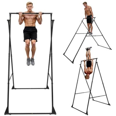 VEVOR Yoga Stand Frame Schommelstandaard met een maximaal draagvermogen van 200 kg, EVA-schuim, 4-traps horizontale en 6-traps verticale verstelling, multifunctionele hangmatstandaard (alleen het frame)