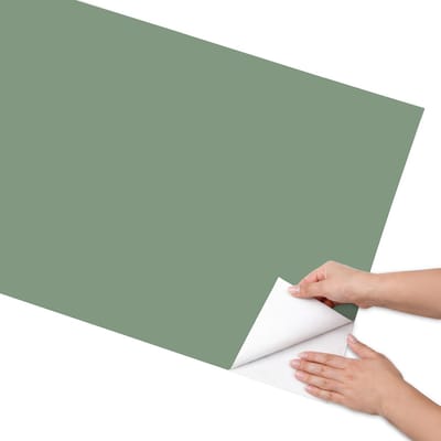 Coloray Meubel Wrap Folie - Groente Meubelfolie - 65x130 cm - Meubelfolie Zelfklevend Gedempt groen - Wrapfolie Keuken - Minimalist Meubelfolie - Decoratiefolie - Tafeldecoratie - Achtergronden en patronen