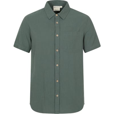 Mountain Warehouse Heren Palm Textuur Korte Mouwen Shirt (Groen)