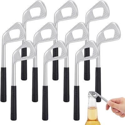 10 Stuks Golf Flesopener - Grappige Cadeaus voor Bierliefhebbers en Golfvrienden - Perfect voor Bachelorette Feesten en Bars, 5.5 x 2 Inch