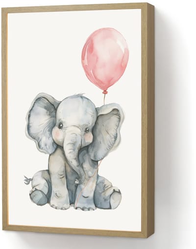 Wandlamp 40x60 cm - Oplaadbaar - Olifant - Baby dier - Roze ballon - Wandlampen binnen woonkamer - Slaapkamer lamp - Decoratieve nachtlamp - Vloerlamp draadloos