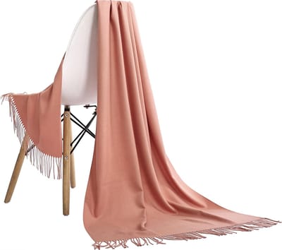 Emilie Scarves Pashmina sjaal Cashmere omslagdoek Zalm - 200*63CM