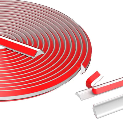ECTEATOY® Zelfklevende Decoratielijst 5m - PVC & Flexibel - Wit - Voor Muren en Meubels (12x9mm)