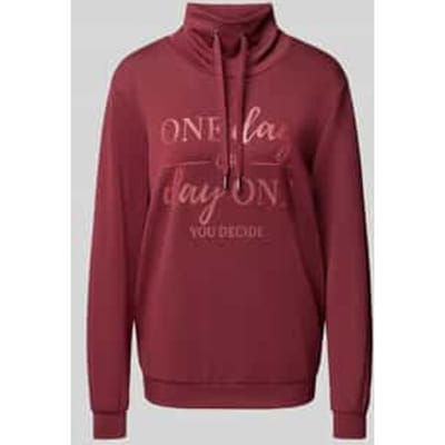 Sweatshirt met opstaande kraag en tunnelkoord, model 'BANU'
