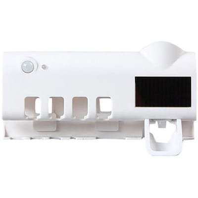 UV Tandenborstelhouder met 1200mAh Batterij Slimme Inductie Wandmontage Tandenborstelrek USB Opladen wit