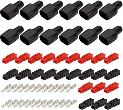 Store_8 - Connectoren - Snelscheiding - 30 A - Rood en zwart - Stroomkabelschoenen - Geschikt voor diverse toepassingen - Rubberlaarsmanchetten