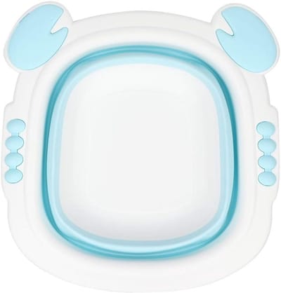 Baby Wasbak - Opvouwbaar Badje - Baby Verzorging - Schattig Krab Design - 3000 ml Capaciteit - Blauw