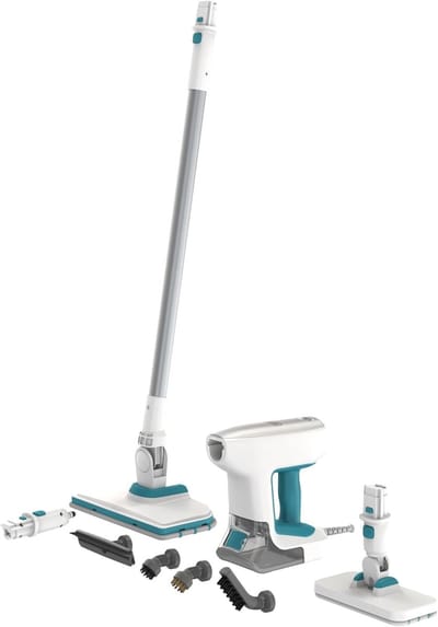 Stoomreiniger - Stoombezem Mop - Hygiënisch Huis - 99.9% Bacterie Vrij - 1500 Watt - Zwart