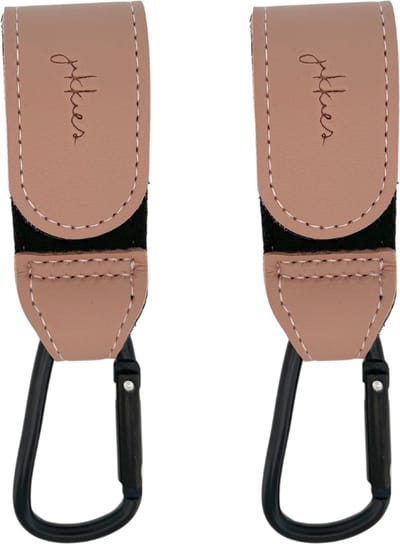 Jikkies Tassenhaak - Kinderwagen Tassenhaak - Buggy Haak - Extra Stevig - Sterke Tassenhaak - Universele Haak - Set van 2 - Taupe