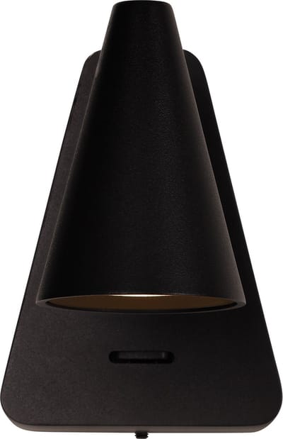 Atmooz Lecci muurlamp – LED wandlamp – geïntegreerde LED – moderne metalen wandlamp – indirect licht – sfeervolle wandverlichting 7×13×H10 cm – minimalistisch design – perfecte muurlamp voor hal, woonkamer of slaapkamer - Zwart